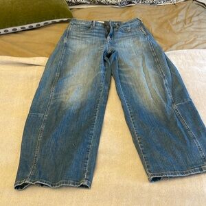 Pilcro barrel leg jeans. Size 26T